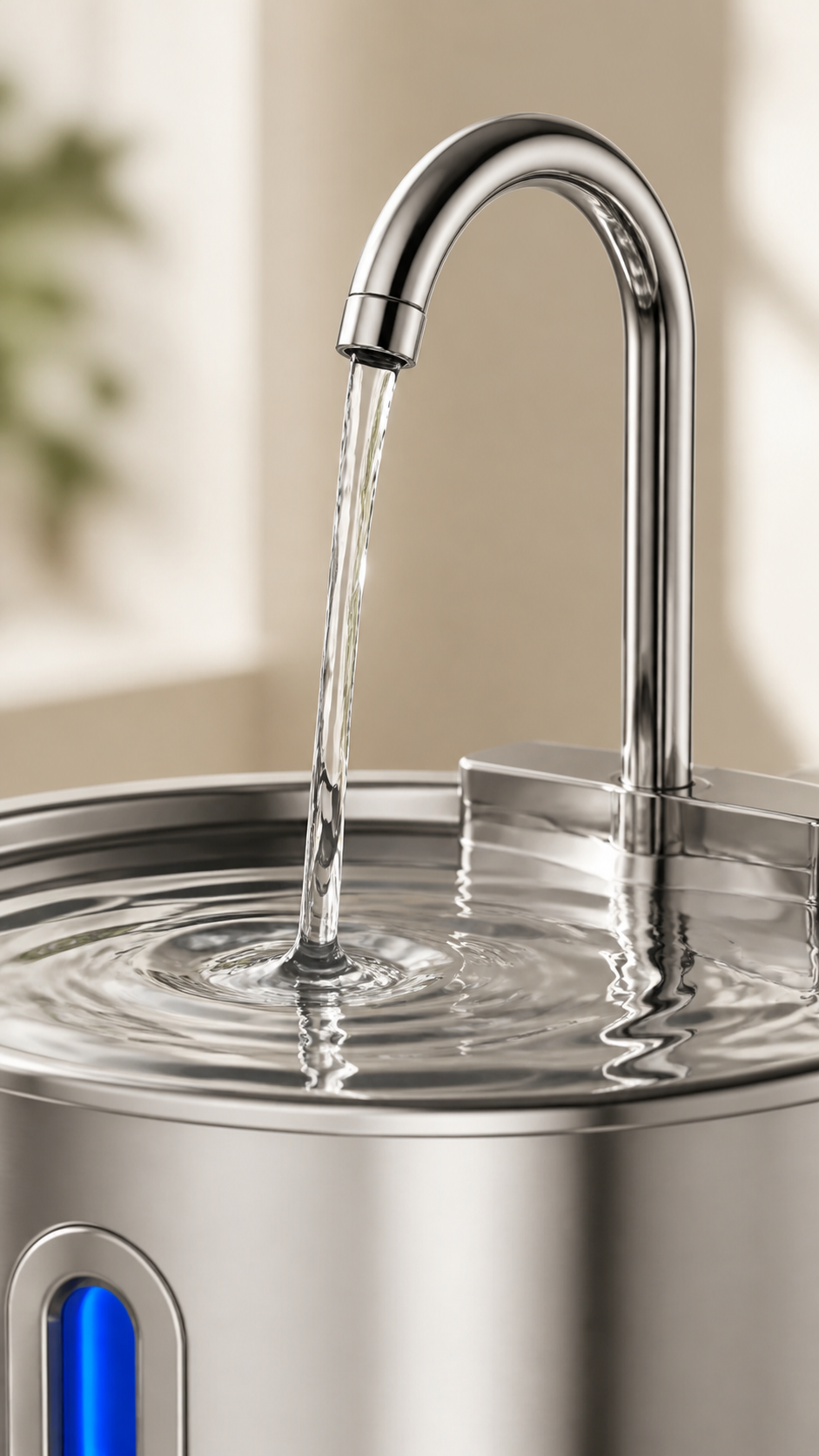 Agua fresca en movimiento del bebedero PetFlow